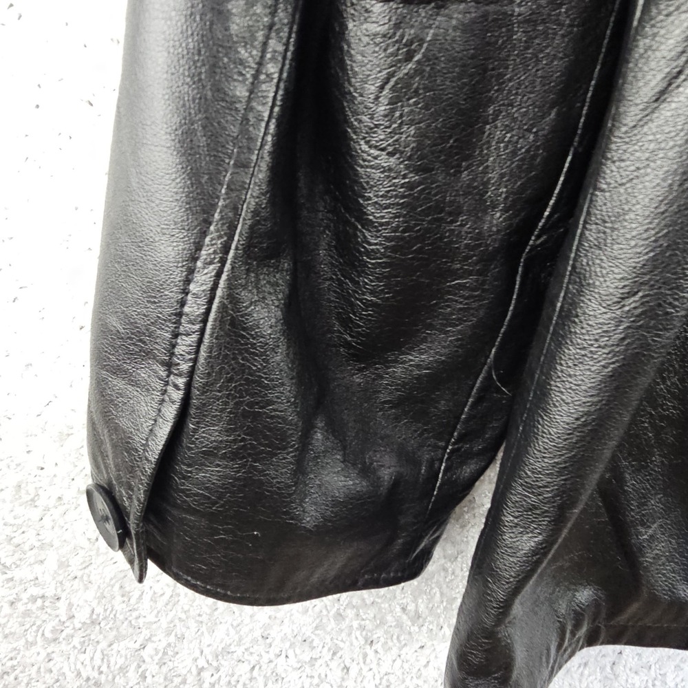 Wilsons M. Julian Diamond Quilted Black Leather Jacket Men's Size XL Button Up - Picture 16 of 16